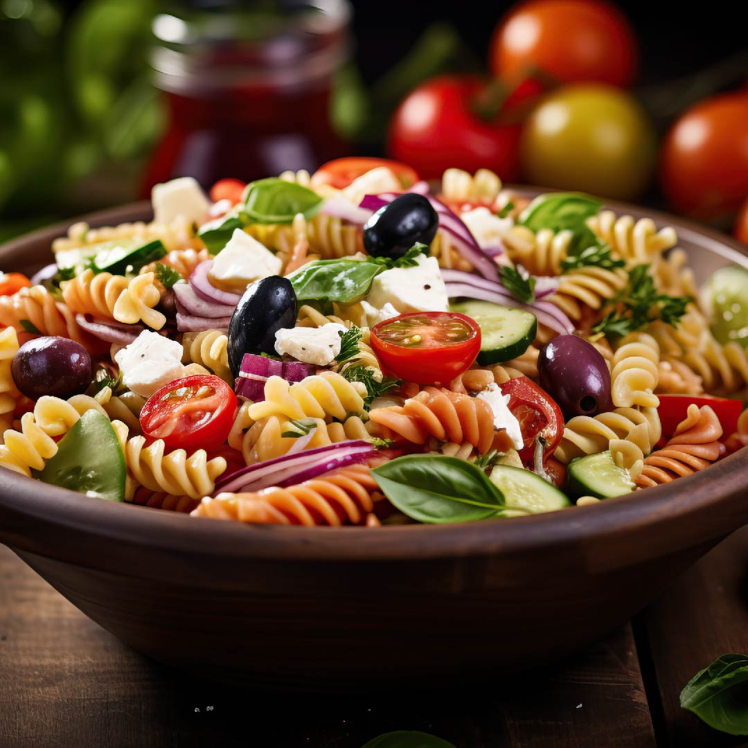 image of a high protein content pasta bawl recipe